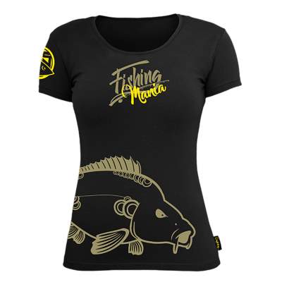 Hotspot Design T-Shirt woman Fishing Mania Carpfishing Gr. M, Gr. M - schwarz