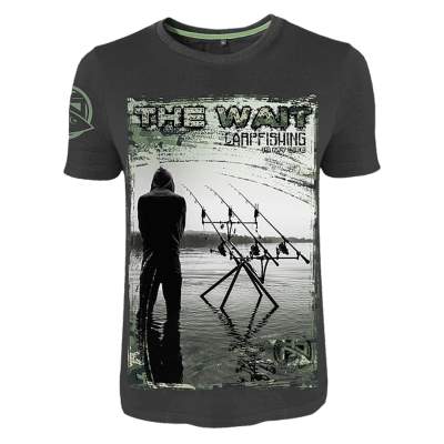 Hotspot Design T-Shirt The Wait - Carpfishing is my life - Gr. L Gr. L - anthrazit