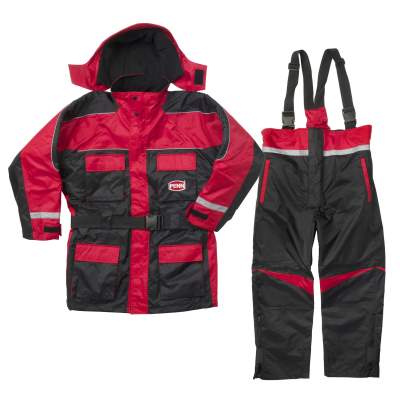 Penn Flotation Suit (Schwimmanzug) 2-Teiler, ISO 12405/6, schwarz/rot, Gr. L