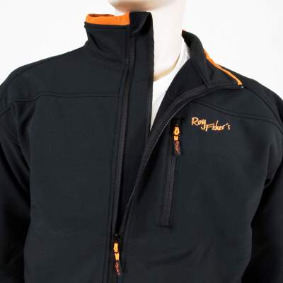 Roy Fishers Soft Shell Jacke Northwood S anthrazit/orange - Gr.S