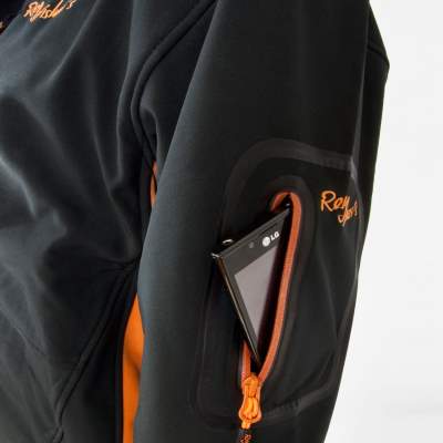 Roy Fishers Soft Shell Jacke Northwood S anthrazit/orange - Gr.S