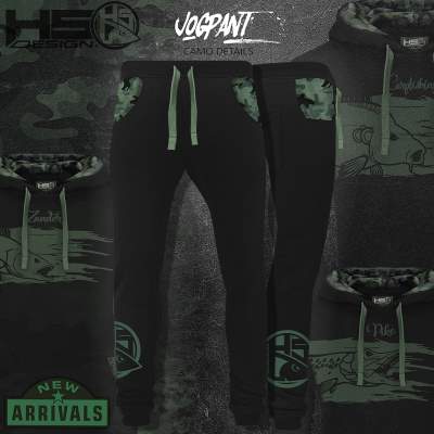 Hotspot Design Jogpant Man with camo details Gr. XL - Black
