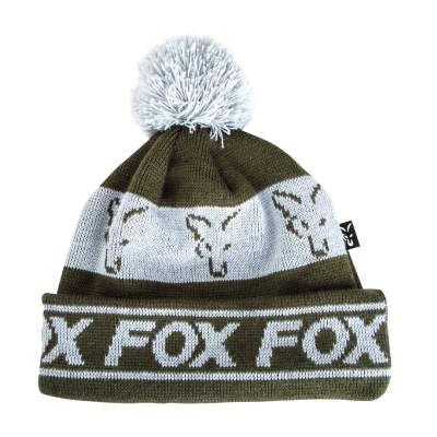 Fox Lined Bobble Hat Bommelmütze Gr. Uni - grün-silber