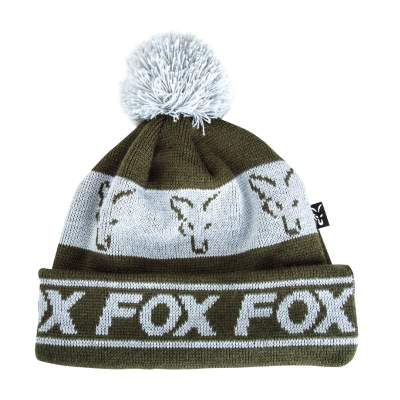 Fox Lined Bobble Hat, Gr. Uni - grün-silber