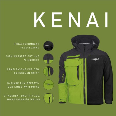 Legendfossil Outdoorjacke Kenai Watjacke avocado-black - Gr. L