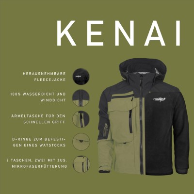 Legendfossil Outdoorjacke Kenai Watjacke desert-black - Gr.S