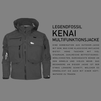 Legendfossil Outdoorjacke Kenai Watjacke graphit-black - Gr.XXXL