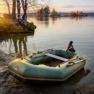 YUKONA 230 G Inflatable Boat mit Lattenboden Schlauchboot 2,32m - TK 180kg - grün