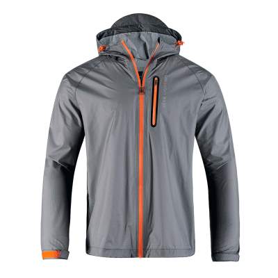 Geek Lighting Windbreaker GO, grau/orange - Gr. 2XL