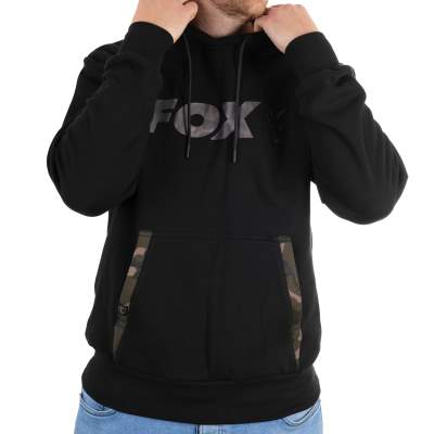 Fox Black/Camo Print Hoody, Gr. M - schwarz