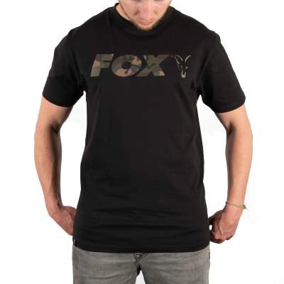 Fox Black/Camo Print T-Shirt, Gr. M - schwarz