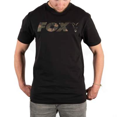 Fox Black/Camo Print T-Shirt, Gr. XL - schwarz