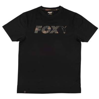 Fox Black/Camo Print T-Shirt Gr. XXL - schwarz