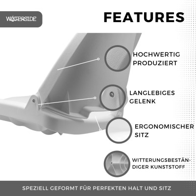 Waterside Captain Deluxe Allwetter Bootssitz (Boat Seat)