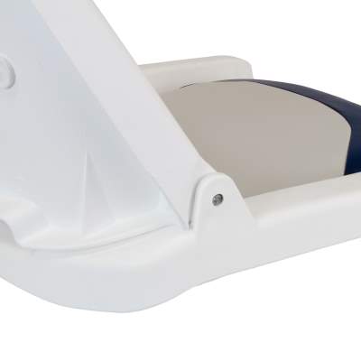 Waterside Captain Deluxe Allwetter Bootssitz mit Polster(Boat Seat), weiß/blau