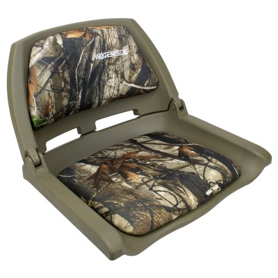 Waterside Captain Deluxe Allwetter Bootssitz mit Polster(Boat Seat) Realtree/camou