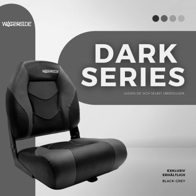 Waterside Luxus Low Back Bootssitz - Palmer - Dark Series black/grey