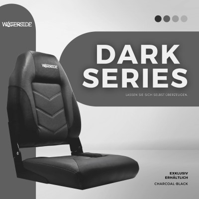 Waterside Luxus Low Back Bootssitz - Mexwell - Dark Series Bootsstuhl, Steuerstuhl charcoal-black