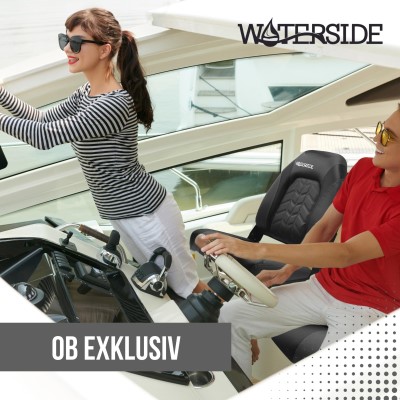 Waterside Luxus Low Back Bootssitz - Douglas - Dark Series Bootsstuhl, Steuerstuhl charcoal-black