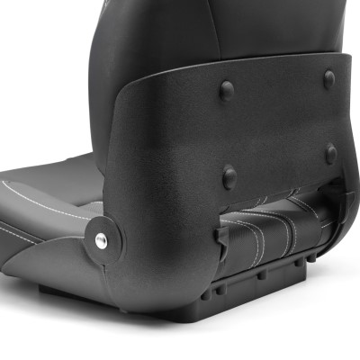 Waterside Captain Seat GTS Super Dark Series - Bootssitz Schwarz - 47x51x59,5cm - 1 Stück