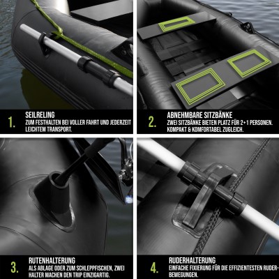 Waterside Schlauchboot Hunter-SP 235 inkl. E-Motor & Halterung