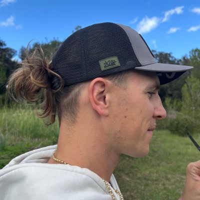 Dein Lieblingsangler DLA Trucker/Mesh Cap grau - Mahi Mahi - Gr.uni