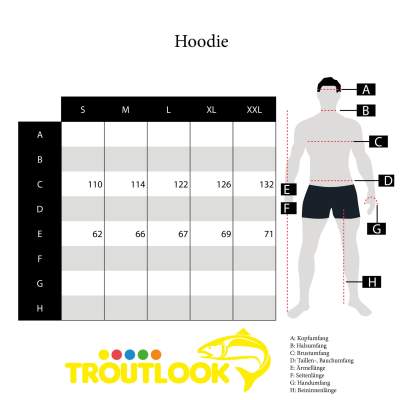 Troutlook Hoodie, Gr. XXL
