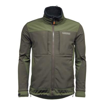 Game Jacke HB210 Viper Softshell Waterproof Gr. S - grau/grün