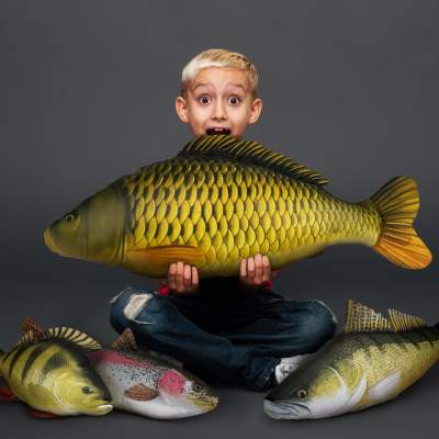 Gaby Kuscheltier Fisch Schuppen Karpfen Giant - 95x25x45cm