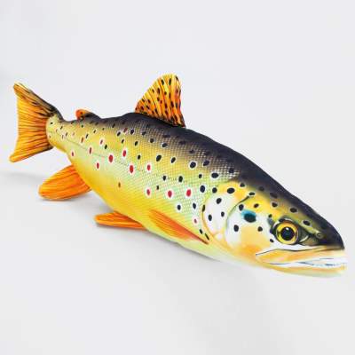 GABY Kissen Kuscheltier Fisch REGENBOGENFORELLE Plüschtier Plüschfisch Geschenk 