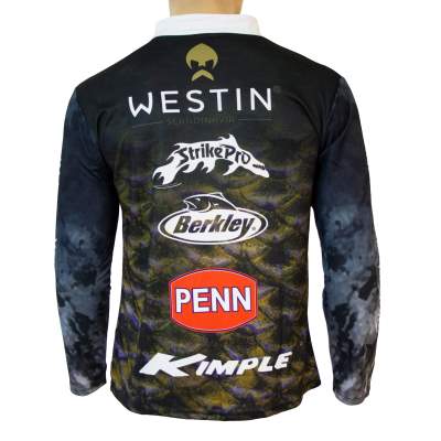 Senshu Tournament Jersey (Westin, Berkley, Penn, Abu Garcia, Svartzonker uvm.) Angel Trikot grau - Gr. 2XL