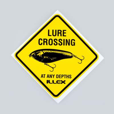 Illex Sticker Lure Crossing (Aufkleber) - gelb 9cm