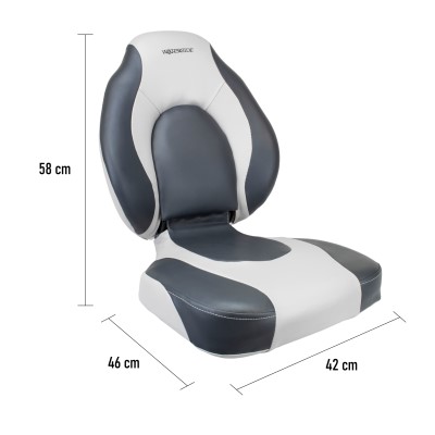 Waterside Bootssitz Contoured Boat Seat anthrazit/weiß, anthrazit/weiß