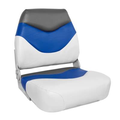 Waterside Bootssitz Premium Blue Boat Seat, schwarz/blau/weiß