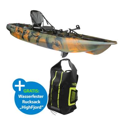 Waterside Pedal Pro Angler 335 sit on top Kajak mit Pedalantrieb Camo Squad,