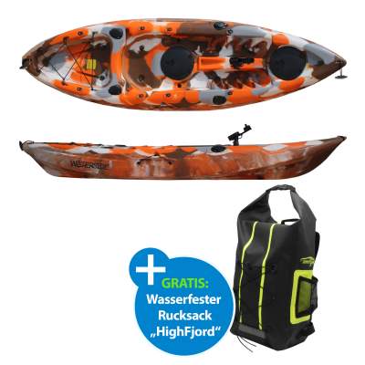 Waterside Wild Side 9.0 sit on top Kajak Orange Camo,