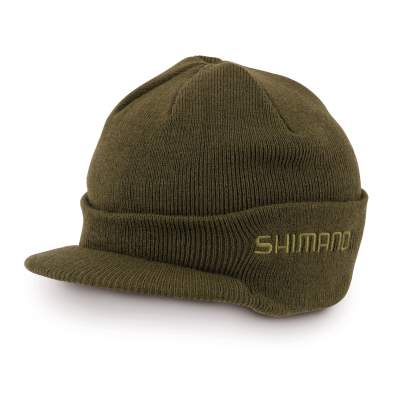 Shimano Mütze Visor Beanie olivgrün - Gr.uni