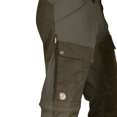 Fjäll Räven Hose Keb Gaiter Trousers Long Tarmac/Dark Olive 246/633 Gr. 56, Tarmac - Gr.56