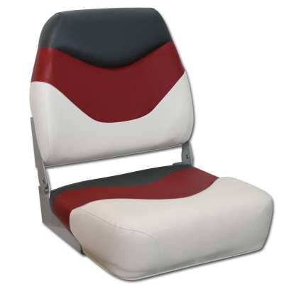 Waterside Bootssitz Premium Red Boat Seat, schwarz/rot/weiß