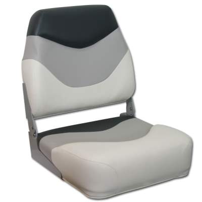 Waterside Bootssitz Premium Grey Boat Seat, schwarz/grau/weiß