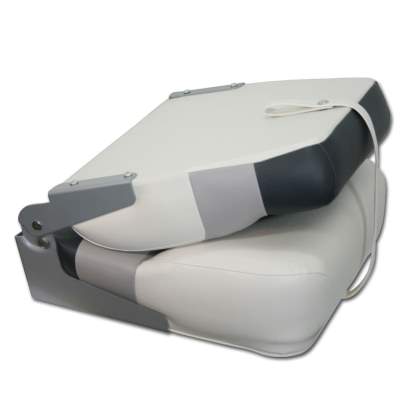 Waterside Bootssitz Premium Grey Boat Seat, schwarz/grau/weiß