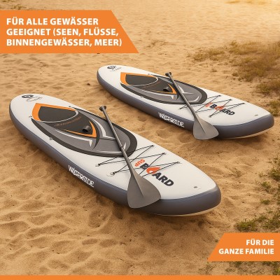 Waterside SUP 3.0 X-Bay white Edition - Stand Up Paddle Board weiß - 3,00m x 0,76m x 0,15m