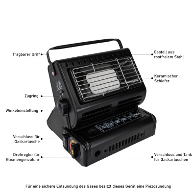 Ssng tragbare Heizung für Camping Butan Gas Heizungen Indoor