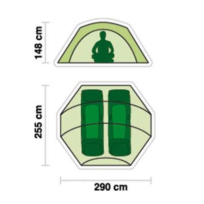 JRC Quad 2 Man Continental 290x255x148cm