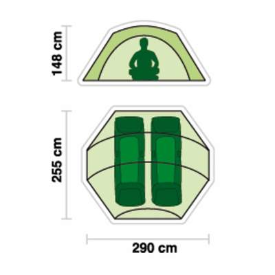 JRC Quad Continental Dome, 290x255x148cm