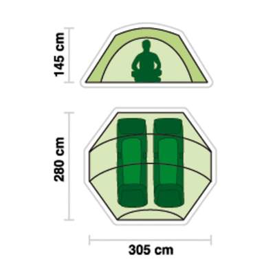 JRC Contact 2 Man Bivvy 305x280x145cm