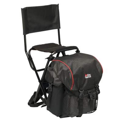 ABU Garcia Rucksackstuhl Standard mit klappbarer Rückenlehne 40x50x58cm - black/red