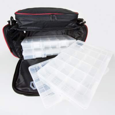 ABU Garcia Medium Bag with 4 Boxes Angeltasche (Umhängetasche inklusive 4 Köder Boxen),