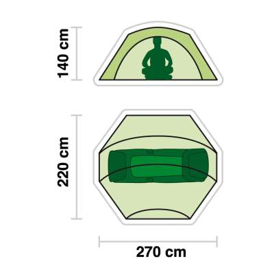 JRC Cocoon Dome-Zelt, 270x220x140cm