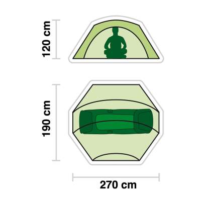 JRC Contact Brolly -Zelt 270-300x130-120x190cm